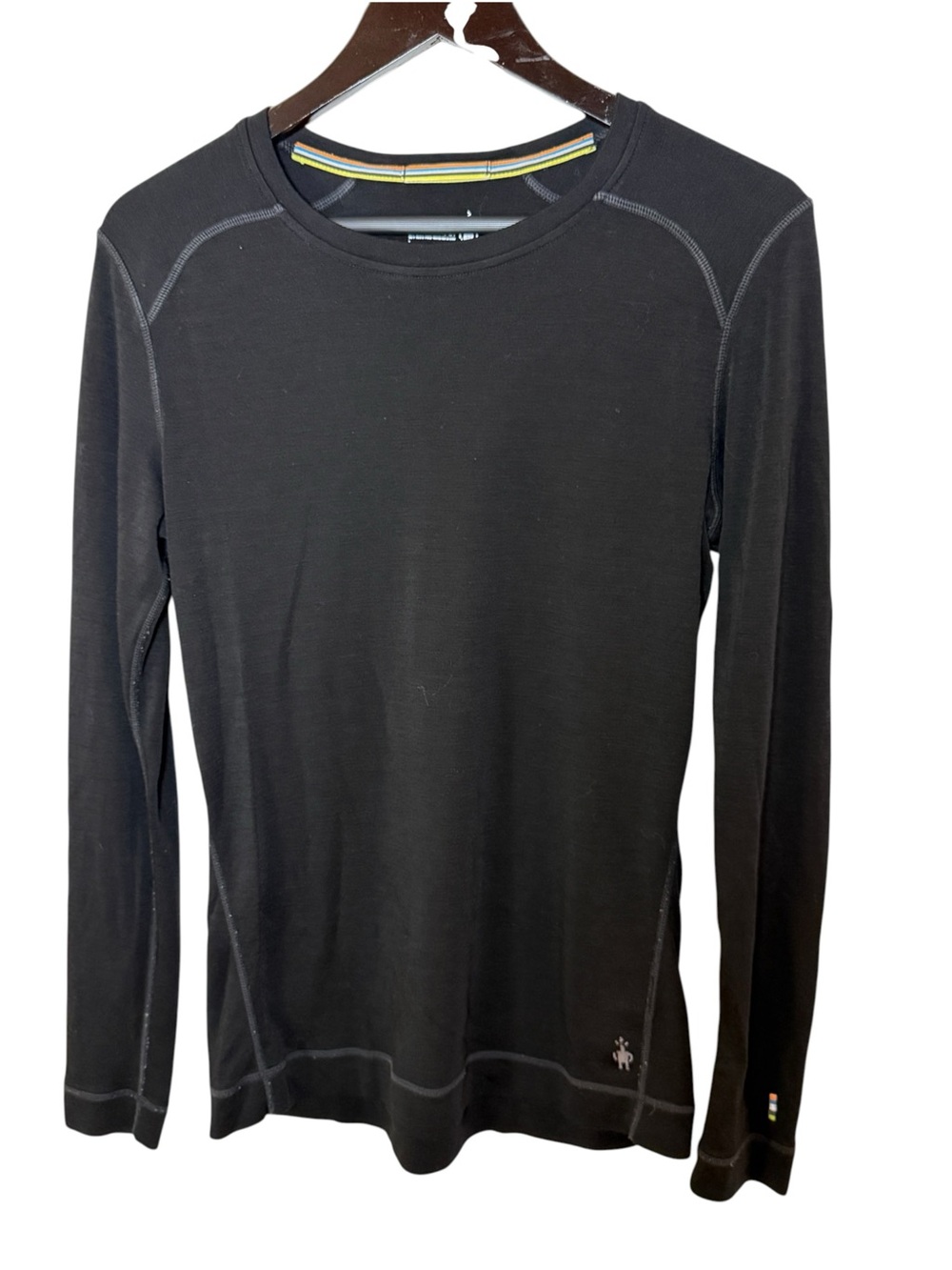 Smartwool Womens Classic Thermal Merino Base Layer Crew Top Black large